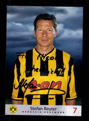Stefan Reuter Autogrammkarte Borussia Dortmund 2000-01 Original Signiert + 2