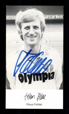 Klaus Fichtel Autogrammkarte Werder Bremen 1980-81 Original Signiert