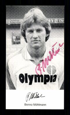 Benno Möhlmann Autogrammkarte Werder Bremen 1980-81 Original Signiert