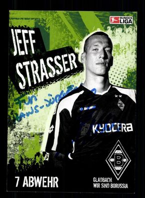 Jeff Strasser Autogrammkarte Borussia Mönchengladbach 2005-06 Original Sign. + 2