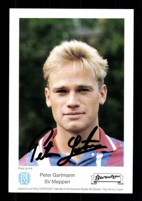 Peter Gartmann Autogrammkarte SV Meppen 1992-93 Original Signiert # G 37655