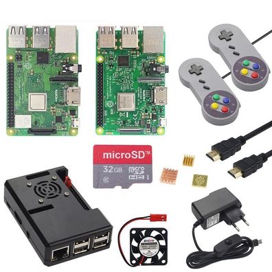 Pi 3-Modell-Spiel, SD-Karte, Gamepad-Hülle, Lüfterleistung und Kühlkörper