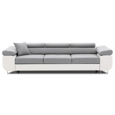 Couch Rigatto 280x100 mit verstellbaren Kopfstützen Soft Öko-Leder