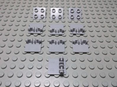 Lego 10 Scharniere Oberteile 2x2 neuhellgrau 6134