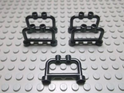 Lego 5 Zäune Absperrung Schwarz 1x4x2 4083