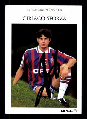 Ciriaco Sforza Autogrammkarte Bayern München 1995-96 Original Signiert
