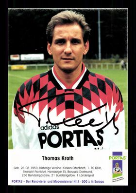 Thomas Kroth DFB Nationalspieler Autogrammkarte Original Signiert # G 37562