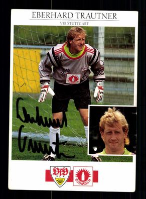Eberhard Trautner Autogrammkarte VfB Stuttgart 1991-92 Original Sign+ A 225032