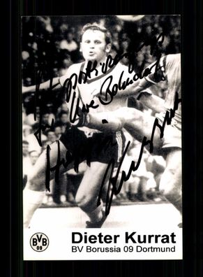 Dieter Kurrat Autogrammkarte Borussia Dortmund Original Signiert + A 225080