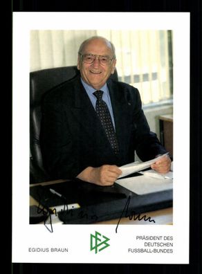 Egidius Braun DFB Präsident Autogrammkarte Original Signiert + A 225151