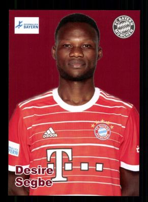 Desire Segbe Autogrammkarte Bayern München Amateure 2022-23