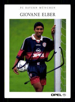 Giovane Elber Autogrammkarte Bayern München 1997-98 Original Signiert