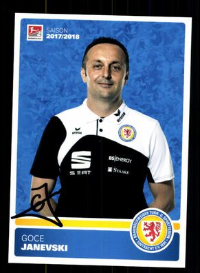 Goce Janevski Autogrammkarte Eintracht Braunschweig 2017-18 Original + A 224964