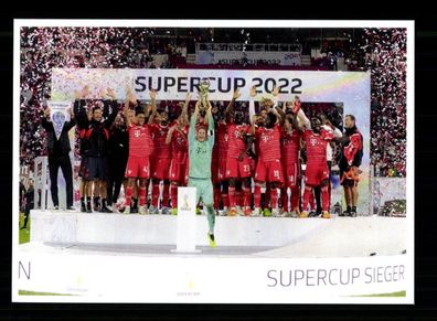 Bayern München Mannschaftskarte Supercup Sieger 2022