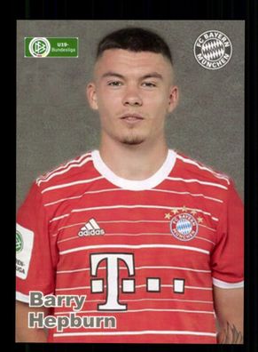 Barry Hepburn Autogrammkarte Bayern München U 19 2022-23