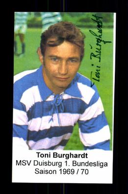 Toni Burghardt MSV Duisburg Original Signiert + A 225349