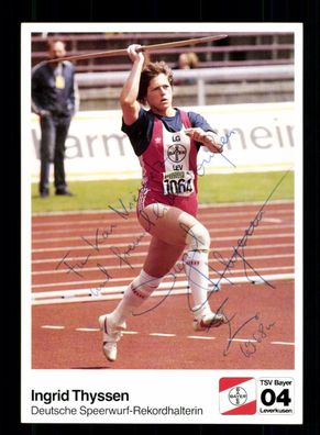 Ingrid Thyssen Autogrammkarte Original Signiert Leichtathletik + A 224885