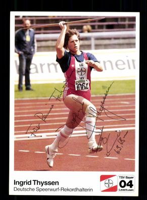 Ingrid Thyssen Autogrammkarte Original Signiert Leichtathletik + A 224886