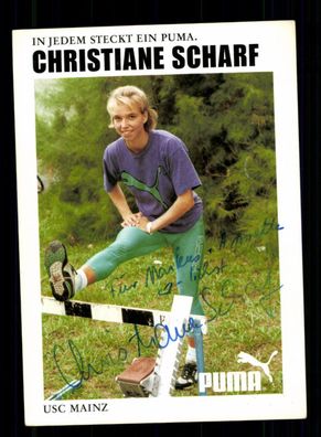 Christiane Scharf Autogrammkarte Original Signiert Leichtathletik + A 224897