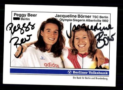Peggy Beer und Jacqueline Börner Original Signiert Leichtathletik + A 224902