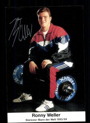 Ronny Weller Autogrammkarte Original Signiert Gewichtheben + A 225245