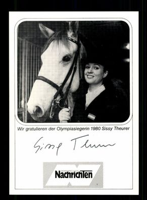 Sissy Theurer Autogrammkarte Original Signiert Reiten + A 225306