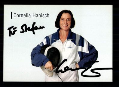 Cornelia Hanisch Autogrammkarten Original Signiert Fechten + A 225241