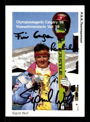 Sigrid Wolf Autogrammkarte Original Signiert Skialpine + A 225129