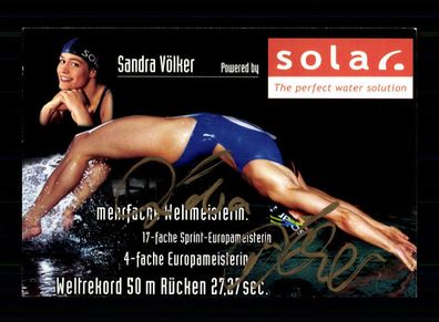 Sandra Völker Autogrammkarte Original Signiert Schwimmen + A 224911