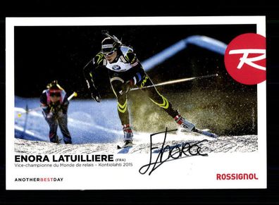 Enora Latuilliere Autogrammkarte Original Signiert Biathlon # A 225169