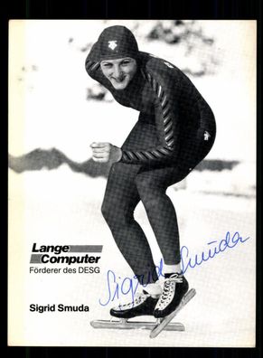 Sigrid Smuda Autogrammkarte Original Signiert Eisschnellauf # A 225174