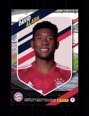 David Alaba FC Bayern München Panini Card 2018-19 Nr. 9