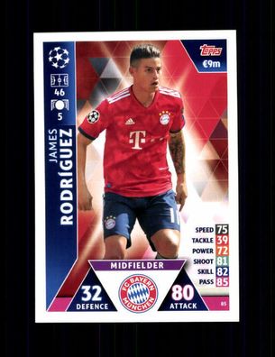 James Rodiguez FC Bayern München TOPPS Card 2018-19