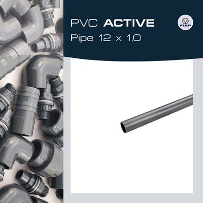 FIAP PVC ACTIVE Pipe per Meter - PVC - Druckrohr - Verbindungsrohr - 10 bar -
