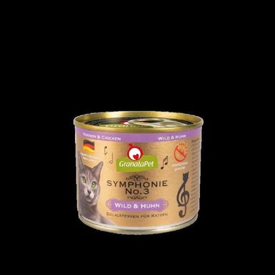 GranataPet ?Symphonie No. 3 Wild & Huhn - 6 x 200 g ? Katzennassfutter