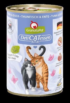 GranataPet ?Delicatessen Thunfisch & Ente - 6 x 400 g ? Katzennassfutter