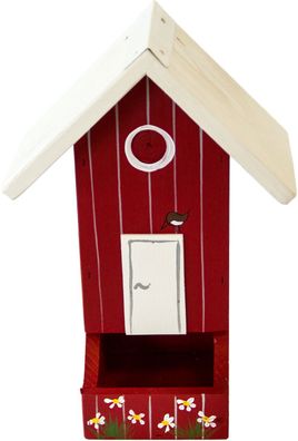 Futterhaus für Vögel. Vogelfutterhaus aus Holz, Wandmontage, Vogelhaus