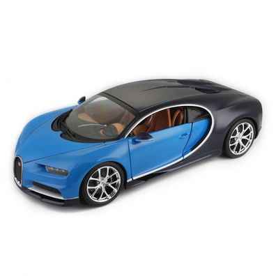 Bburago 18-11040 - Modellauto - Bugatti Chiron (schwarz-blau, Maßstab 1:18) Auto
