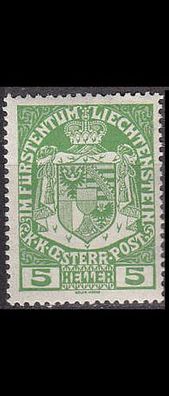 Liechtenstein [1917] MiNr 0005 ( * */ mnh )