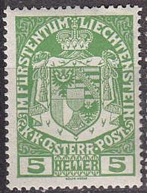 Liechtenstein [1917] MiNr 0005 ( * / mh )