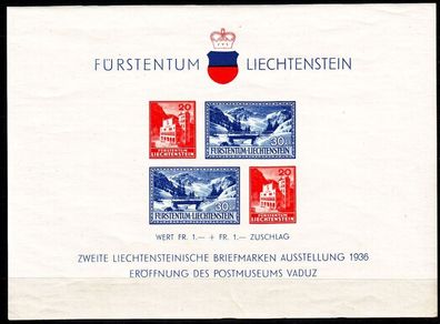 Liechtenstein [1936] MiNr 0151 Block 2 ( * */ mnh )