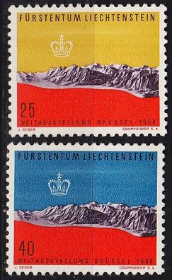 Liechtenstein [1958] MiNr 0369-70 ( * */ mnh ) Landschaft