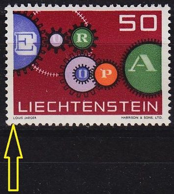 Liechtenstein [1961] MiNr 0414 II ( * */ mnh )