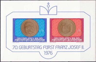 Liechtenstein [1976] MiNr 0649-50 Block 10 ( * */ mnh )