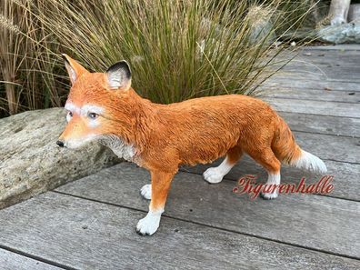 Fuchs stehend Fux Wald Wiesen Jagd Figur Skulptur Dekoration Dekofigur neu Deko