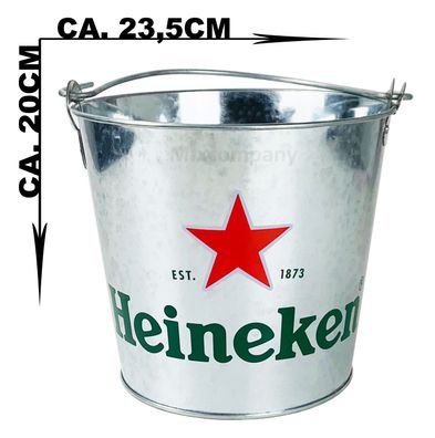 Heineken Bier Eimer Eiskübel Eiseimer Flaschenkühler aus Metall verschiedene Mu