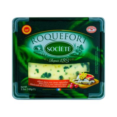 Hymor Roquefort Societe französischer Blau-Schimmel-Käse AOP 100g Schafskäse