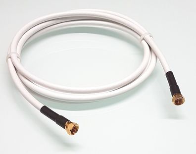 Goobay Premium SAT-Kabel / 4-fache Schirmung / 120 dB / inkl. 2x IEC-Adapter