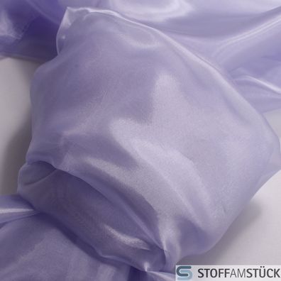 2 Meter Stoff Polyester Organza lila transparent leicht
