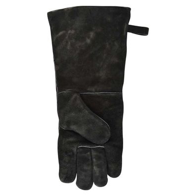 Grill Handschuh aus Leder extra lang und Hitzebeständig 